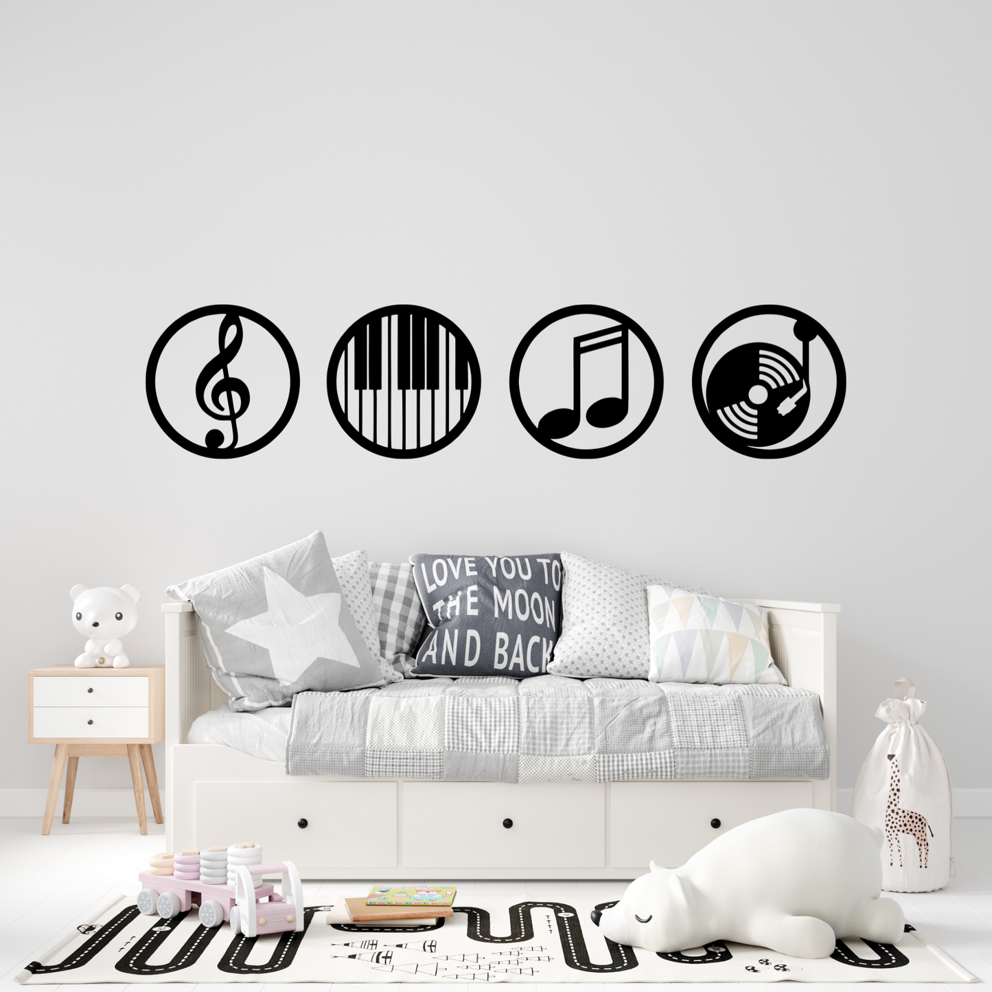 Four Piece Music Wall Art Metal Sign | Music Wall Art