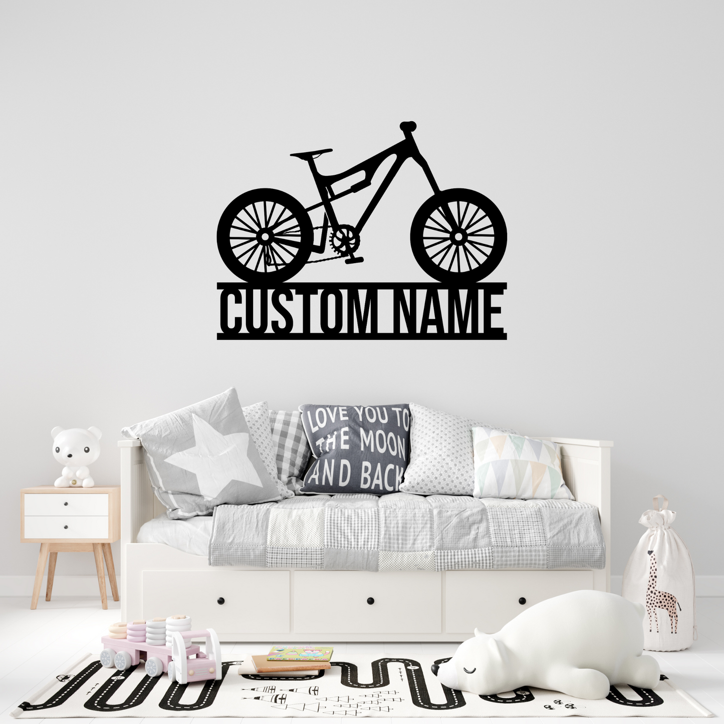 Bicycle Name Metal Sign | Kids Metal Sign | Bike Metal Sign