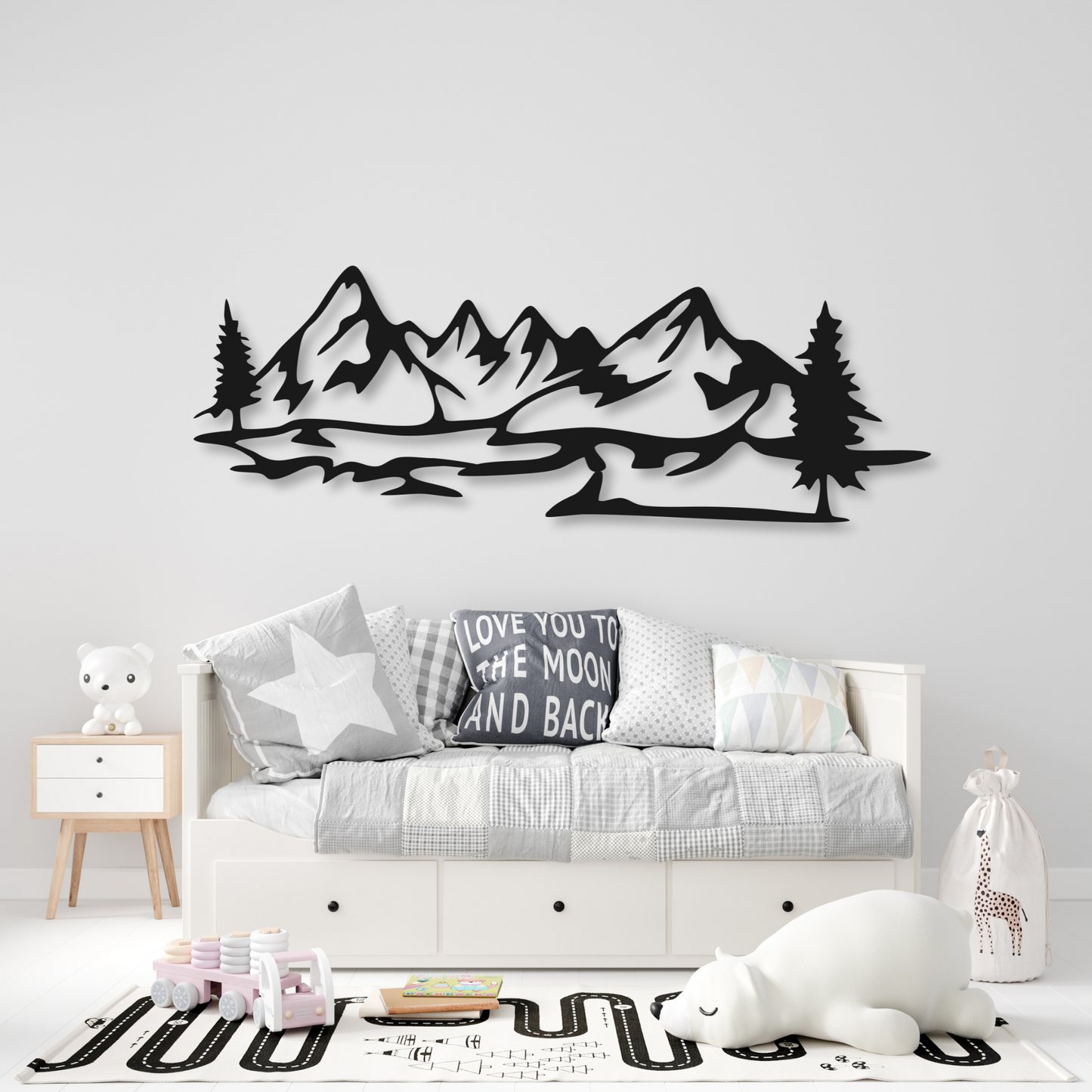 Mountain Metal Wall Art Sign | Home Decor