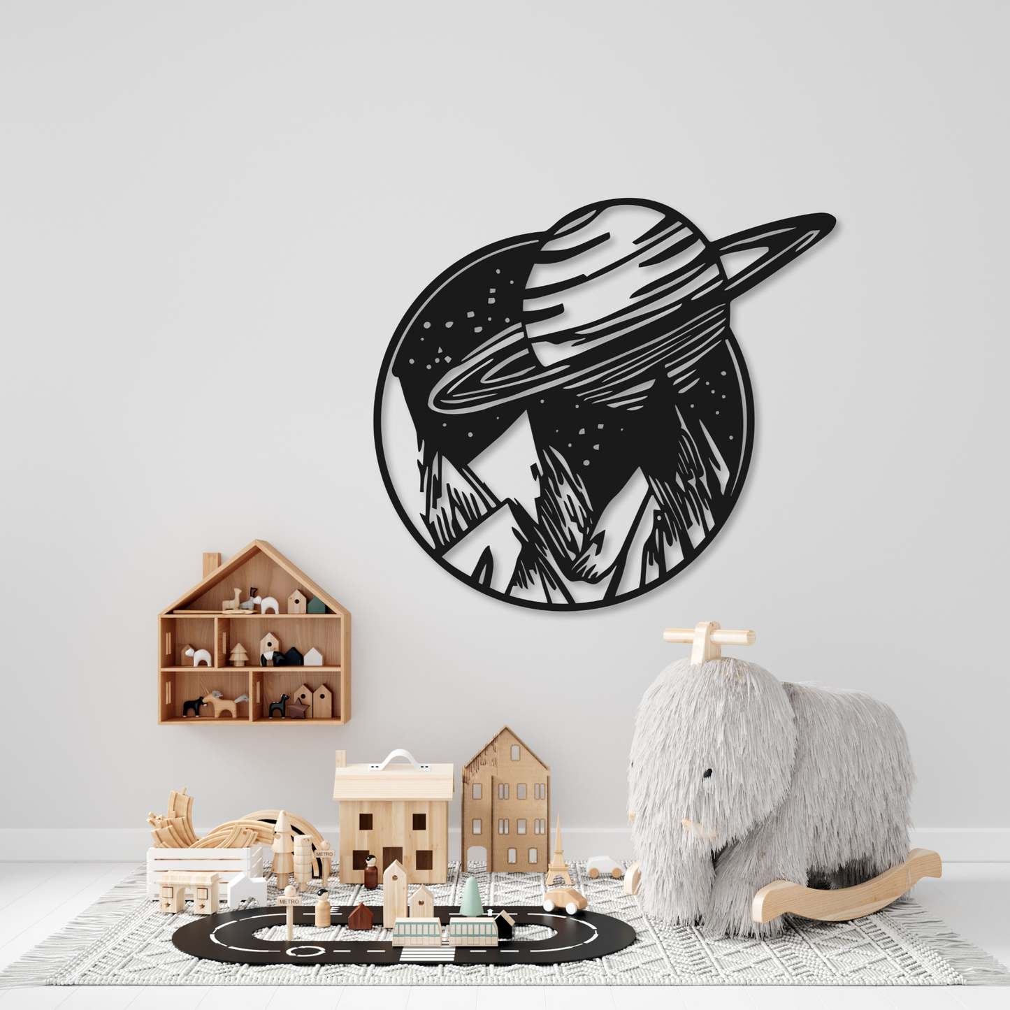 Space Metal Wall Art | Metal Planet Sign