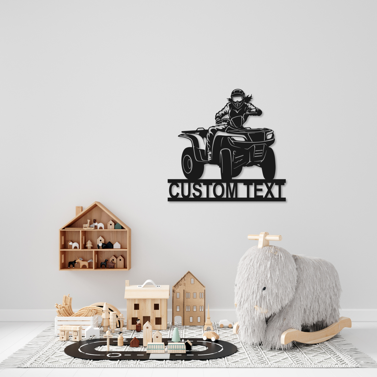 Mini Quad Sign ATV Name Metal Sign | Kids Metal Sign | Four Wheeler Metal Sign – Daloutier