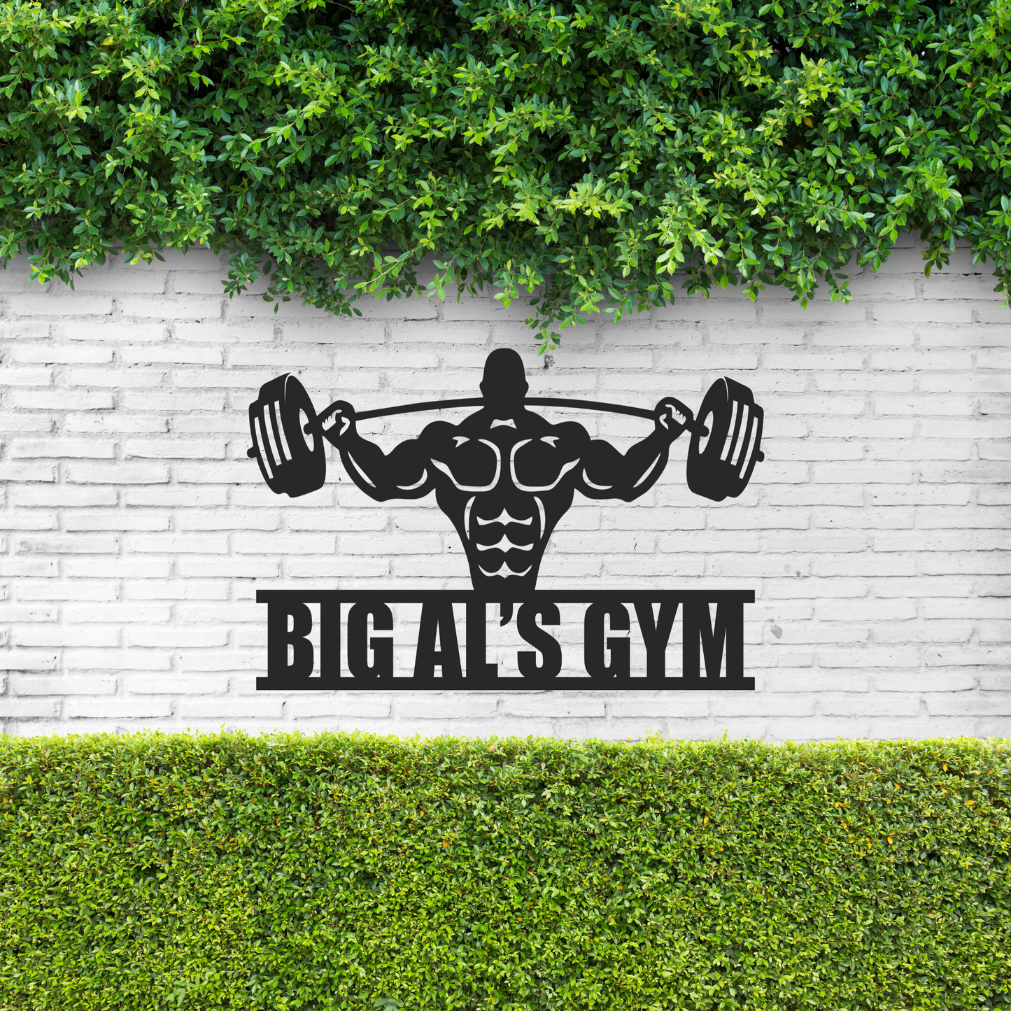 Fitness Metal Name Sign | Home Gym Decor