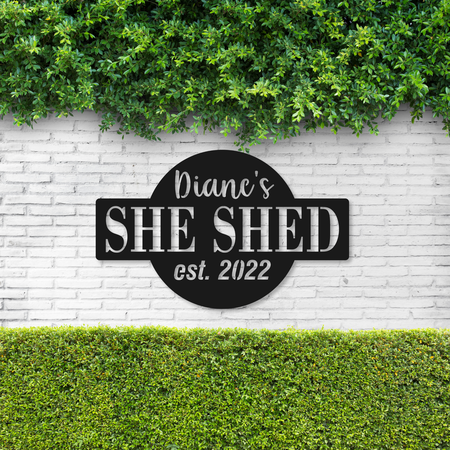 Personalized She Shed Sign | Metal Sheshed Name Decor