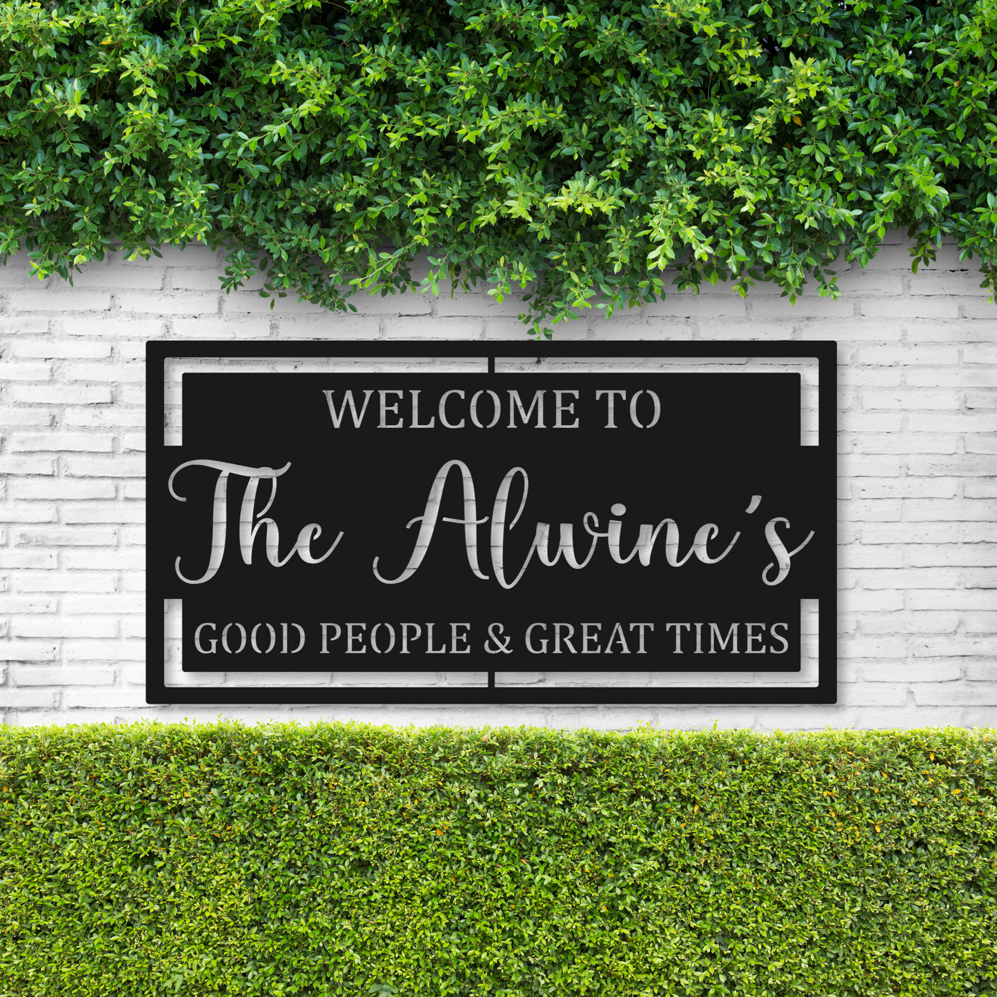 Personalized Patio Name Sign | Metal Patio Sign