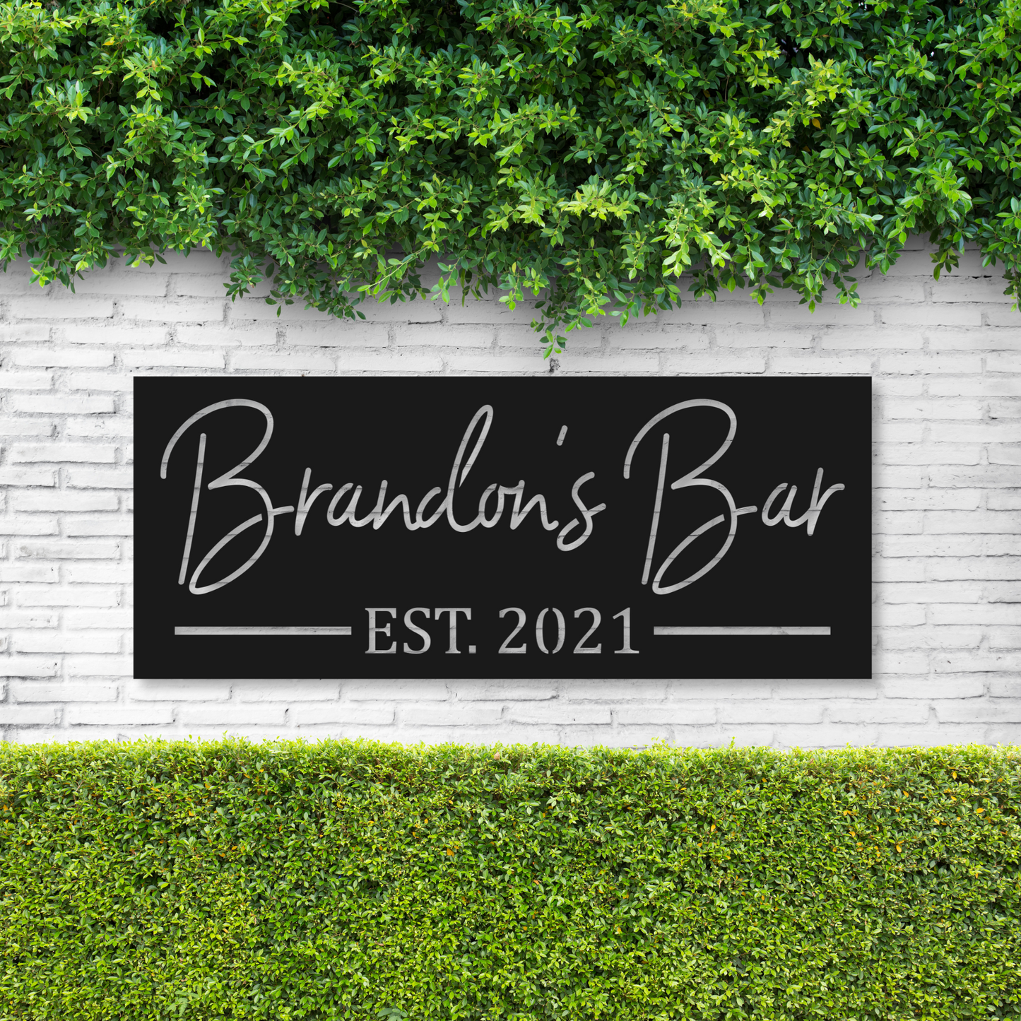 Personalized Bar Metal Name Sign | Home Bar Decor