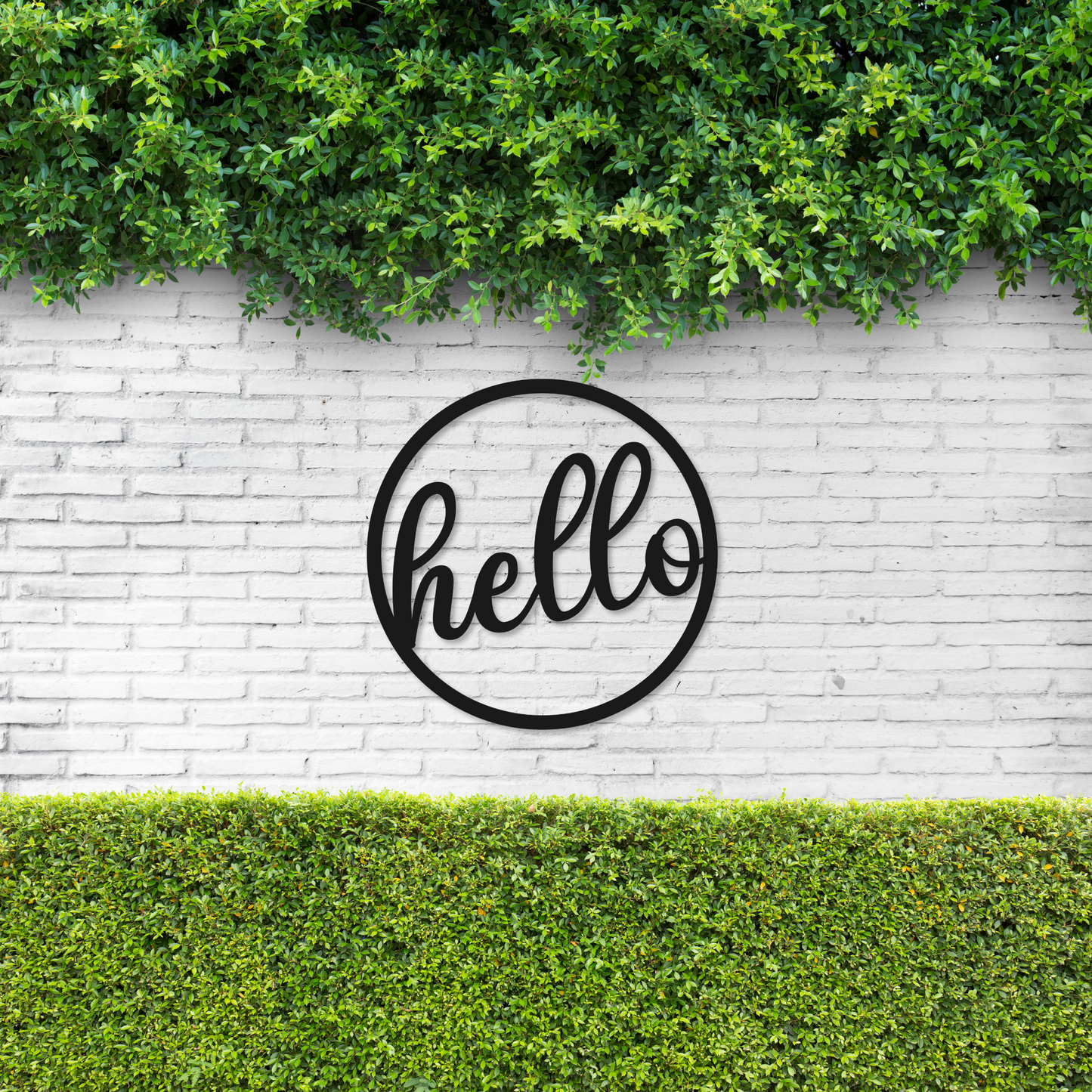 Hello Metal Wall Art | Metal Sign