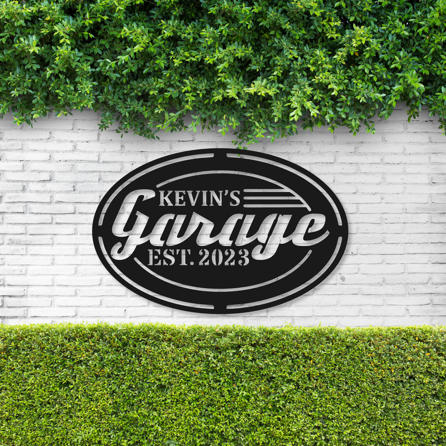 Personalized Garage Sign | Metal Garage Name Decor