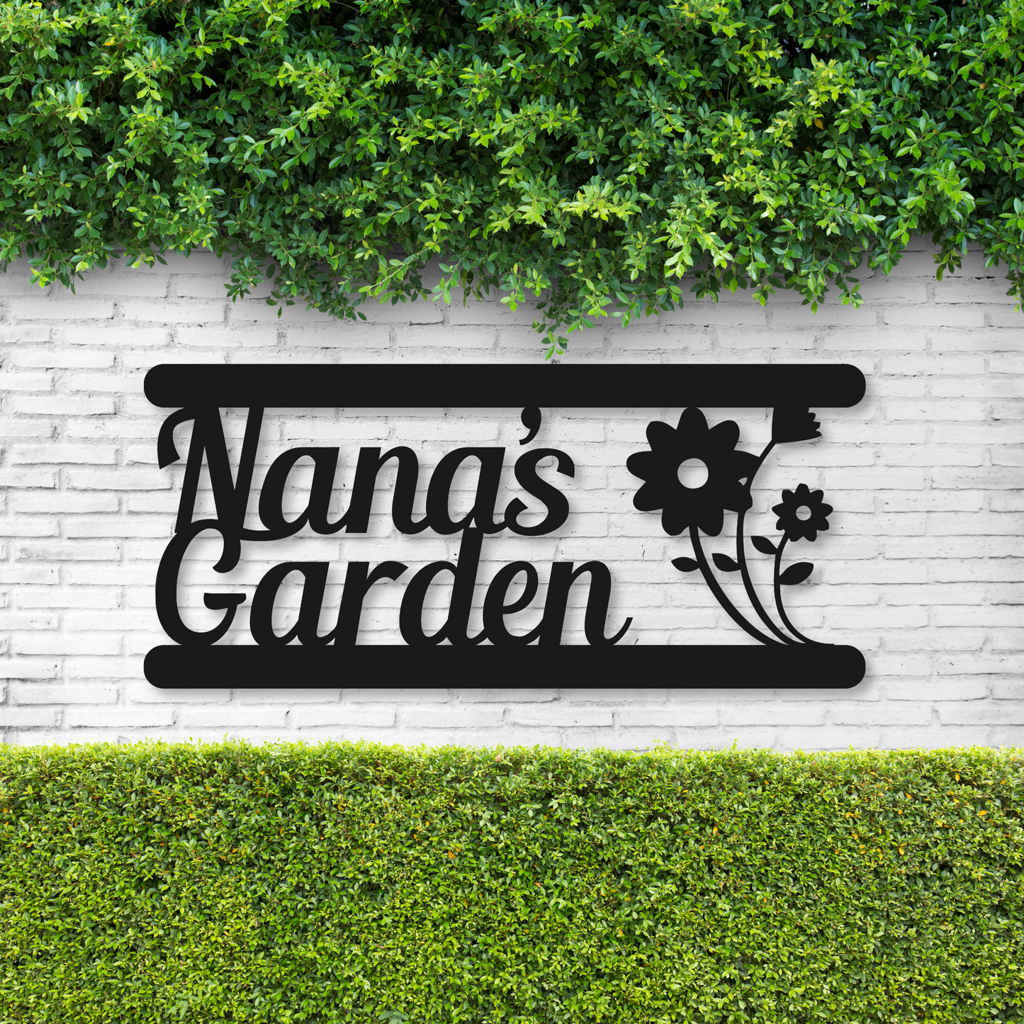 Personalized Nana's Garden Metal Sign