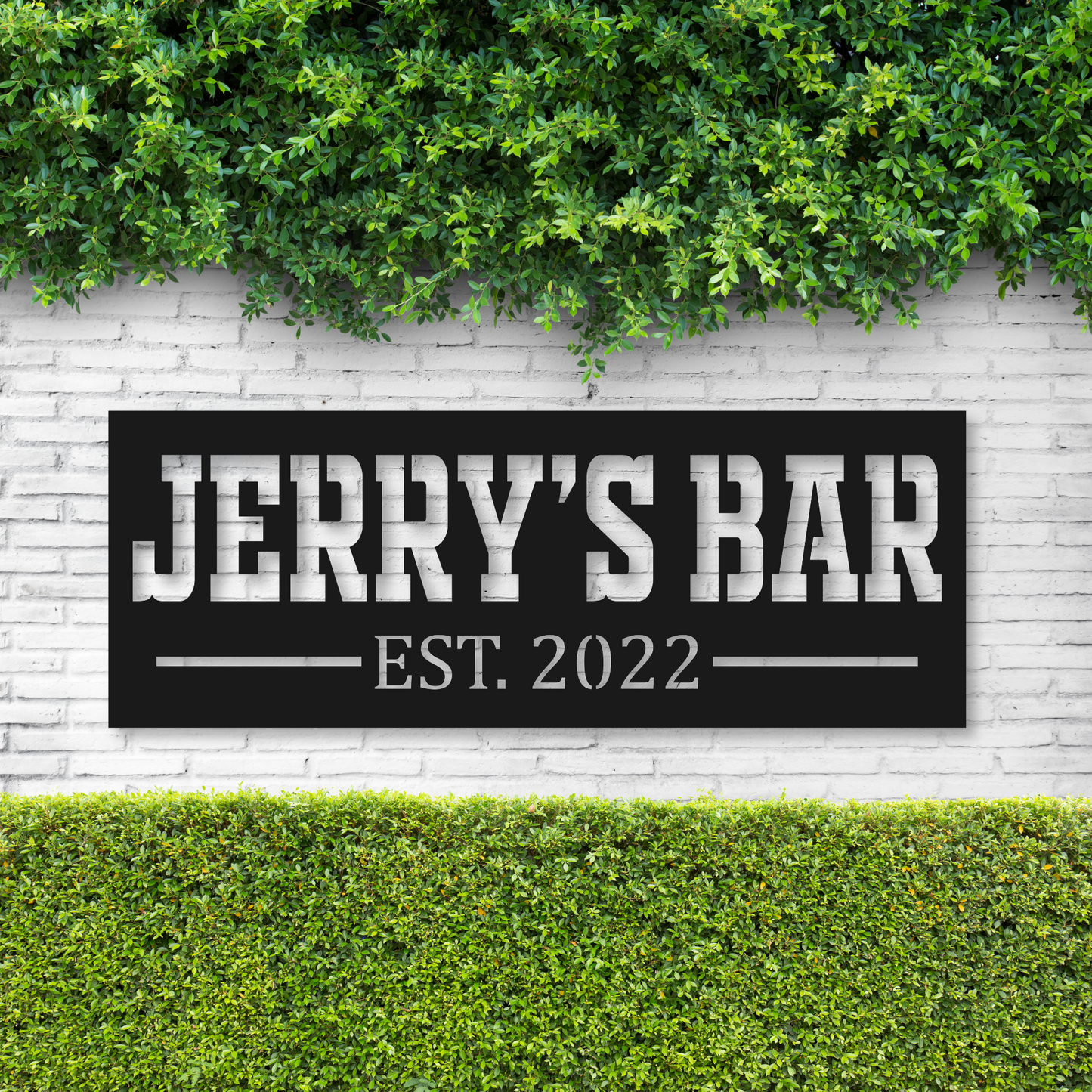 Personalized Bar Metal Name Sign | Home Bar Decor