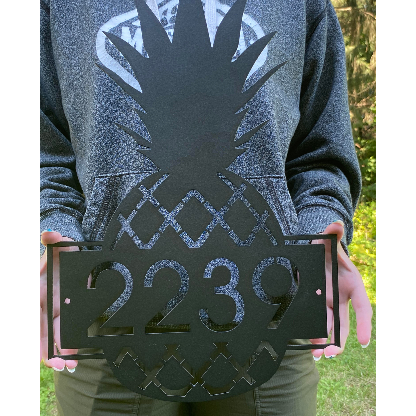 Pineapple Address Sign | Metal Address Plaque