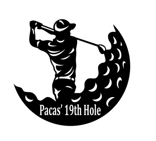 Custom 22" 19th hole metal golf sign