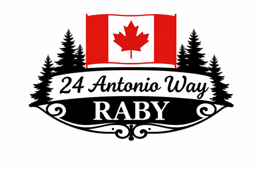 26 x 13" backlit metal address sign for Bill