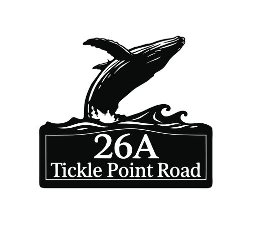 Custom 18" metal address sign for Sandra