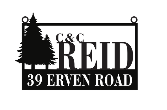 custom 32" wide metal sign for Carole