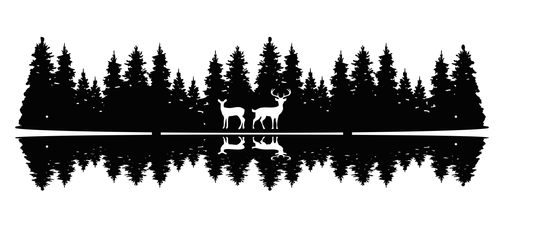 Custom 40 x 13" forest sign for David
