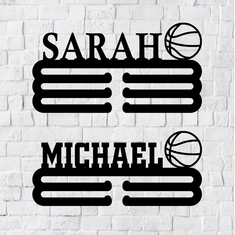 Personalized Basketball Medal Holder | Basketball Medal Holder