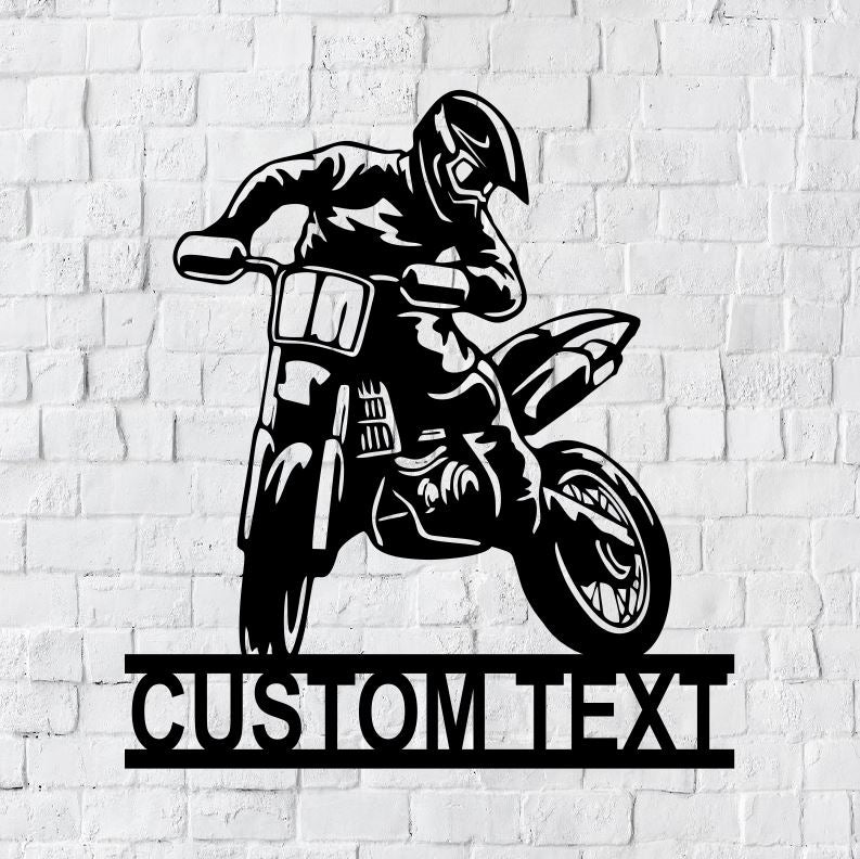 Personalized Dirtbike LED Metal Art Sign / Light up Dirt Bike Four Wheeler Metal Sign
