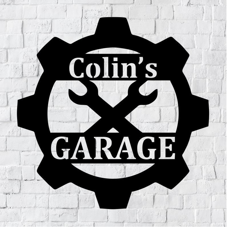 Personalized LED Garage Metal Sign | Light up Home Garage Wall Art