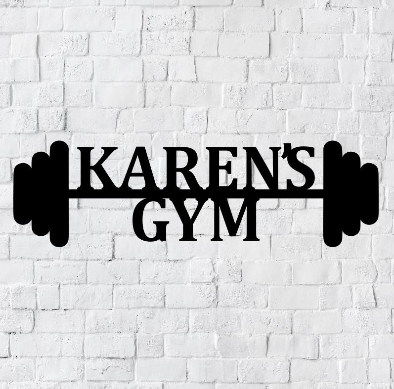 Personalized Gym LED Metal Art Sign / Light up Gym Metal Sign Daloutier