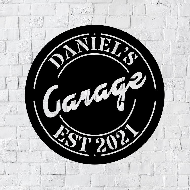 Personalized LED Garage Metal Sign | Light up Home Garage Wall Art