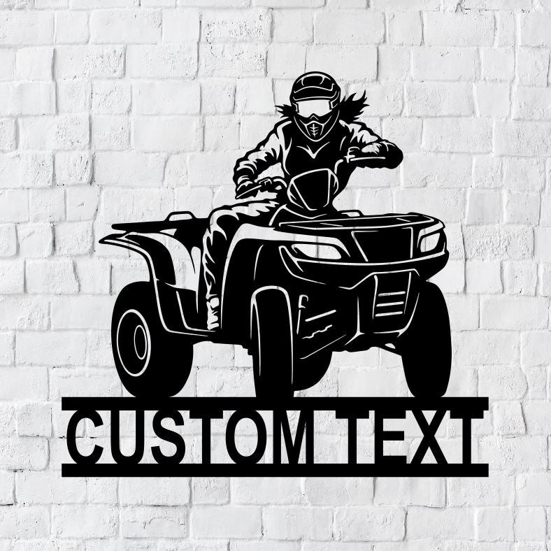 Personalized ATV LED Metal Art Sign / Light up ATV Four Wheeler Metal Sign