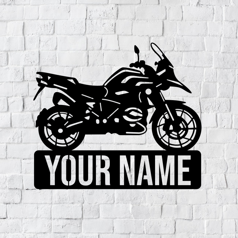 Personalized Motorcycle LED Metal Art Sign / Light up Bicycle Metal Sign