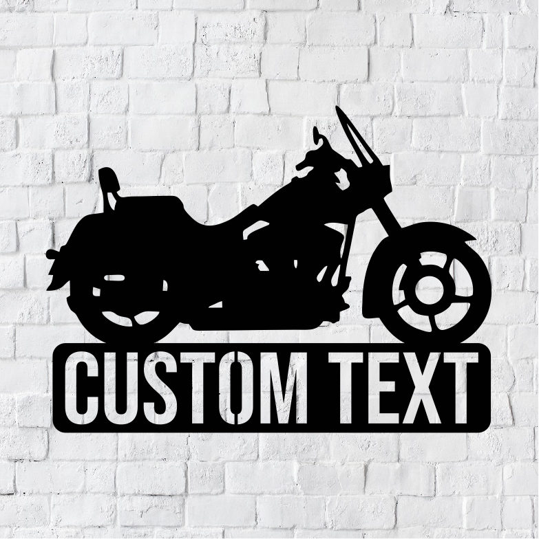 Personalized Motorcycle LED Metal Art Sign / Light up Bicycle Metal Sign