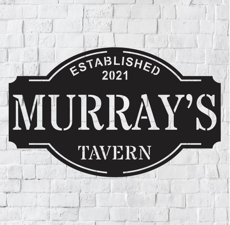 Personalized Bar LED Metal Art Sign / Light up Tavern Metal Sign