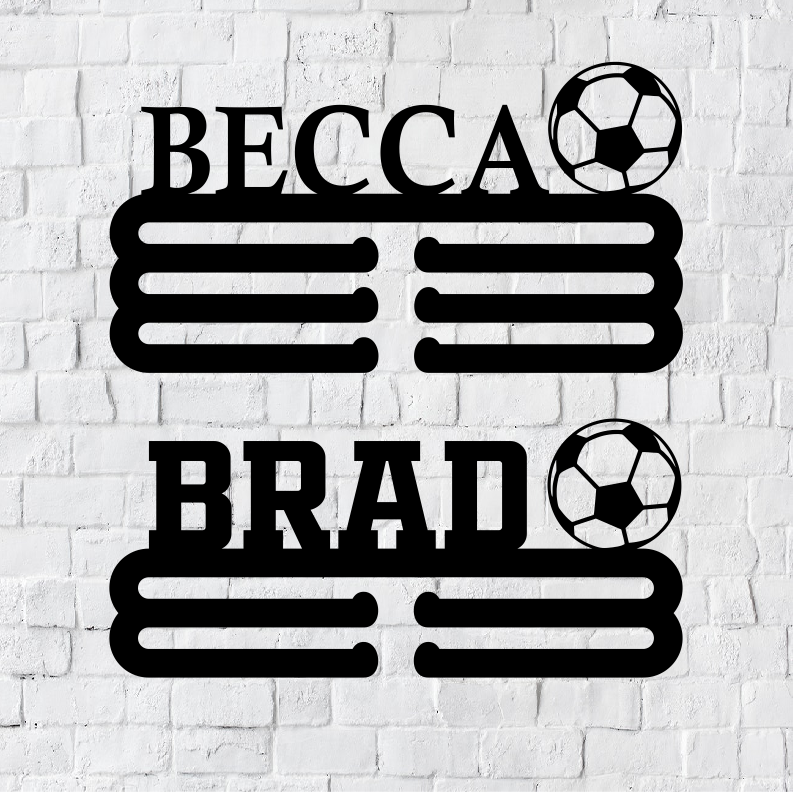 Personalized Soccer Medal Holder | Soccer Medal Holder